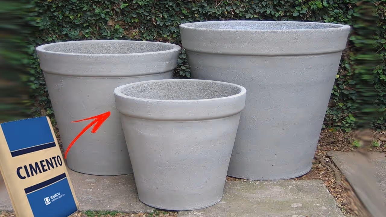 Como Fazer Vasos de Cimento